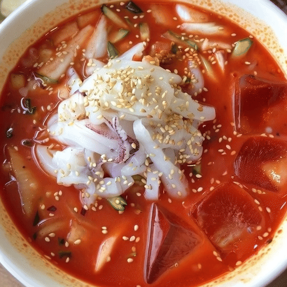 E) 갑오징어 물회 1팩 (오징어채 200g+육수 340g)